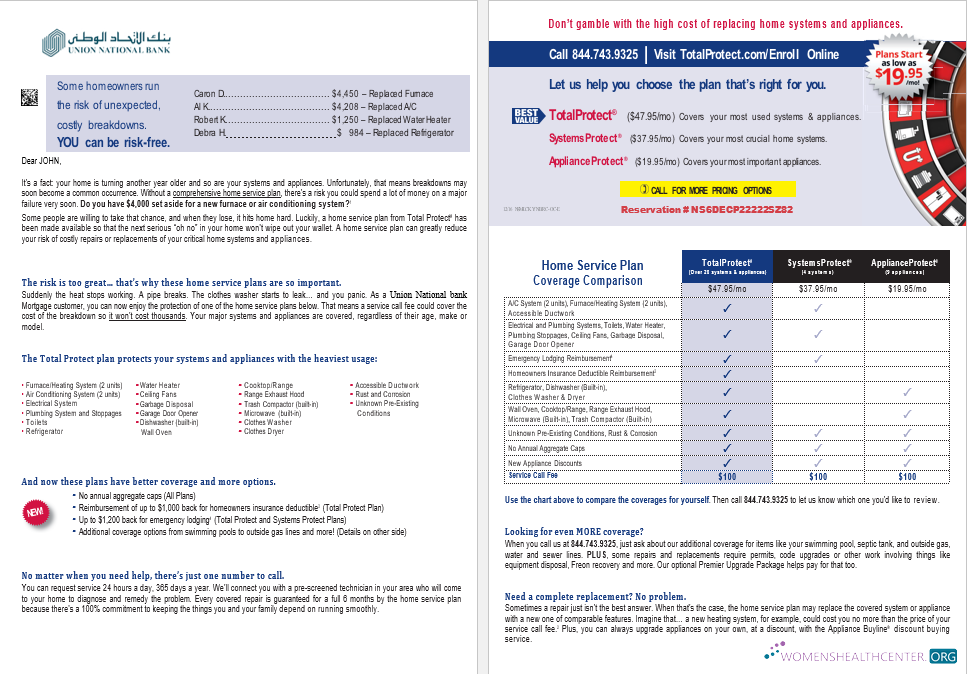 UAE Abu Dhabi Union National bank mortgage loan statement in Word and PDF formats , 8 pages 5 6